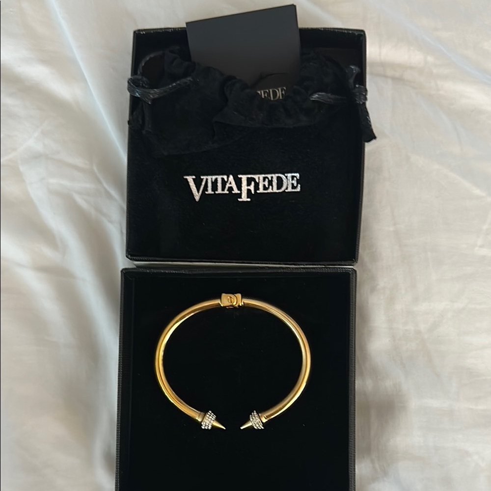 Vita Fede Gold and Silver Cuff Bracelet